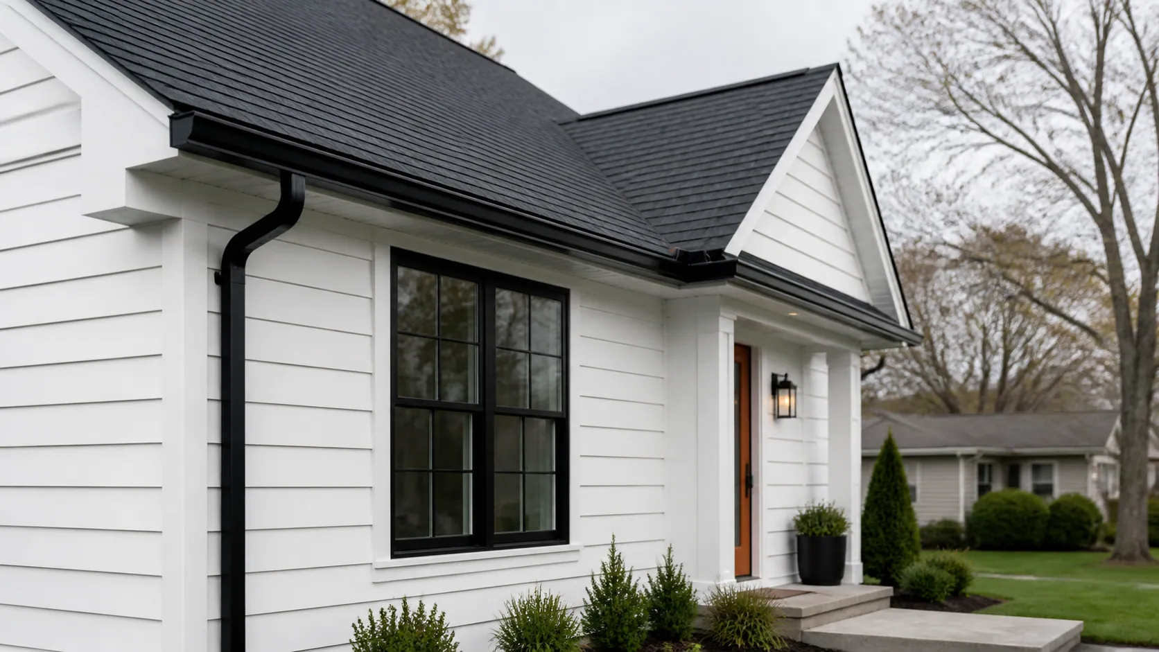 Finished Illinois home with new siding and exterior details